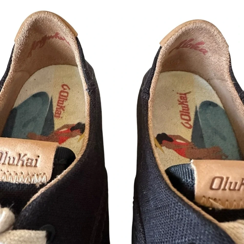 OLUKAI KAULA PA’A LLI CONVERTABLE LINEN ESPADRILLE SHOES SIZE 37